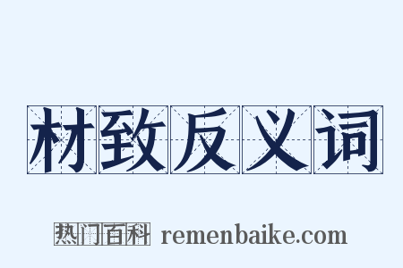 材致反义词是什么意思的图片